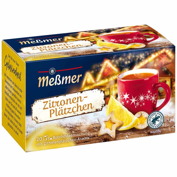 Meßmer Zitronen-Plätzchen aromatisierter Rooibostee 20 Teebeutel