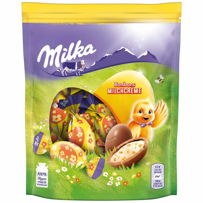 Milka Schokoladen Bonbons Milchcrème Ostern 86g / 3.03 oz