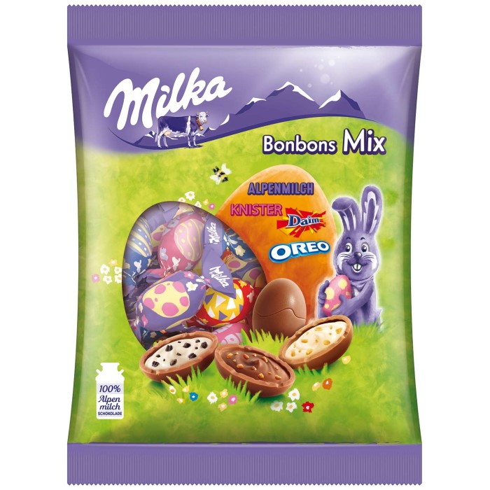 Milka Bonbons Mix Ostereier aus Alpenmilch Schokolade 132g / 4.65 oz