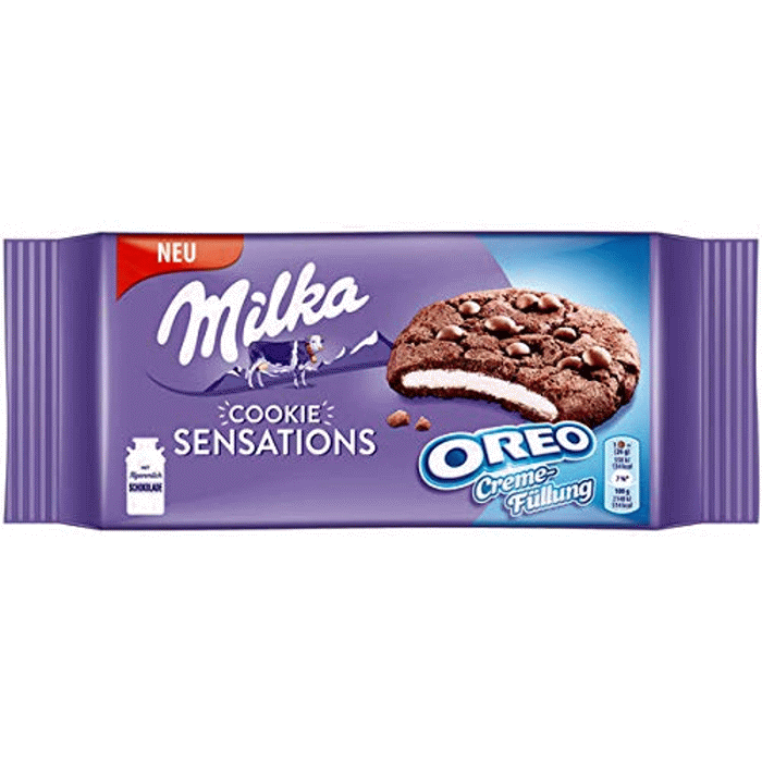 Milka Cookie Sensations Oreo gefüllte Kakaokekse 156g