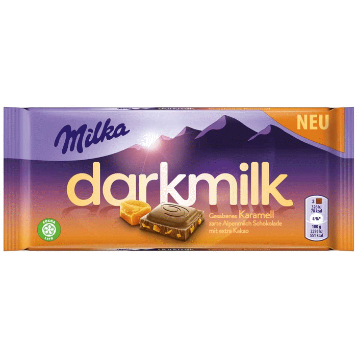 Milka Darkmilk Gesalzenes Karamell Schokolade 85g / 3 oz
