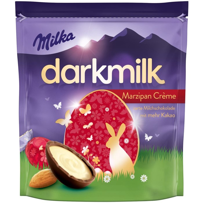 Milka Feine Schoko-Ostereier Darkmilk Marzipan Crème 100g / 3.52 oz