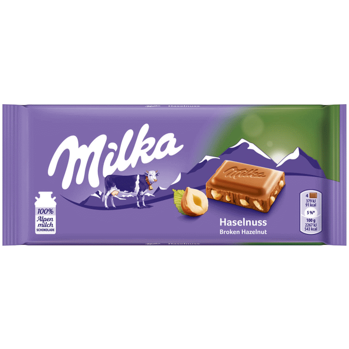 Milka Haselnuss Schokolade 100g / 3.53 oz