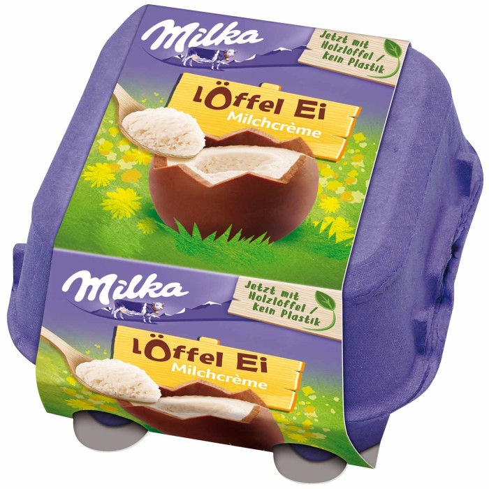 Milka Löffel-Eier Milchcrème Alpenmilch Schokolade 4 Stück Ostern 136g / 4.79 oz