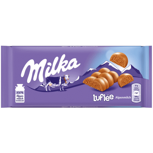 Milka Luflée Alpenmilch Luftschokolade 100g / 3.53 oz