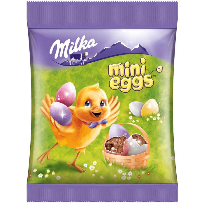 Milka Mini Eggs Dragée-Eier aus Alpenmilch Schokolade 100g / 3.52 oz