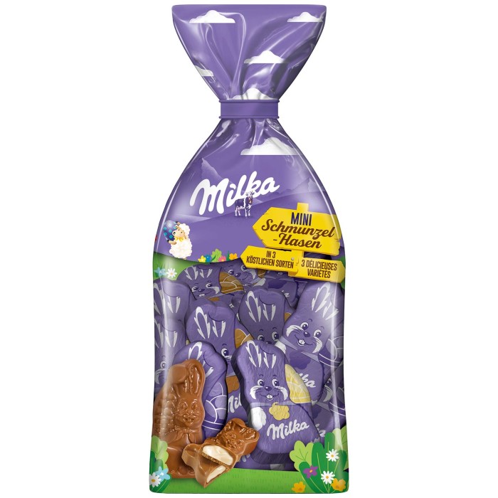 Milka Mini Schmunzelhasen teilweise gefüllt 120g / 4.23 oz