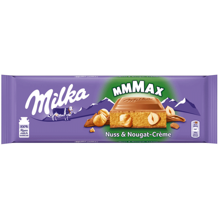 Milka Mmmax Nuss & Nougat-Crème Schokolade 300g / 10.58oz
