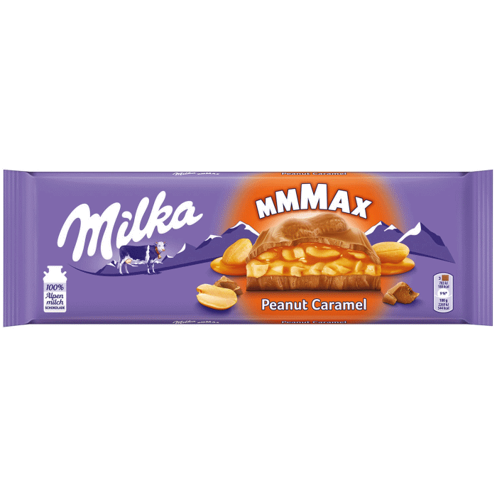 Milka Mmmax Erdnuss-Karamell Alpenmilchschokolade 276g / 9.73oz