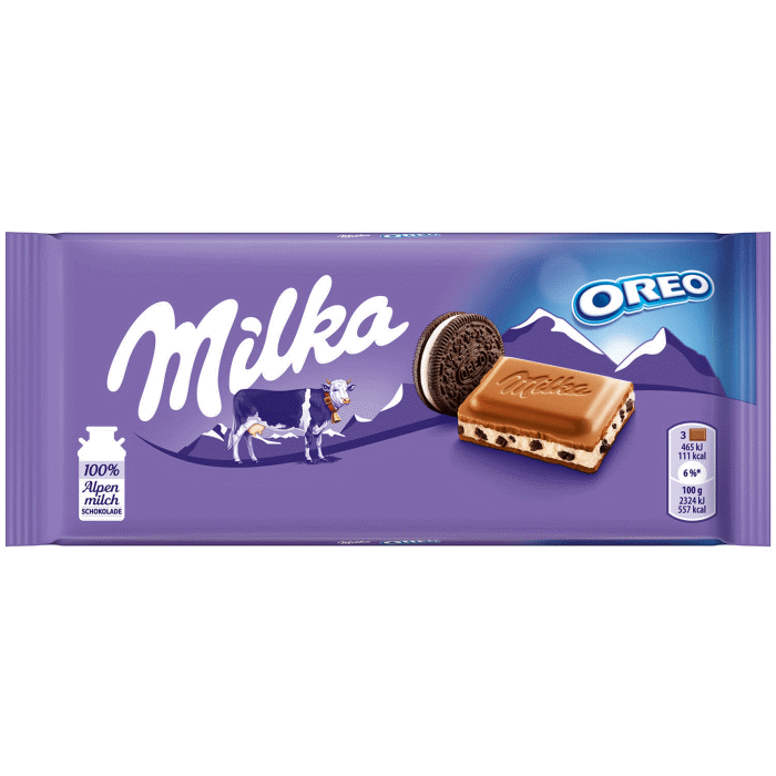 Milka Oreo Alpenmilch Schokolade 100g / 3.53 oz