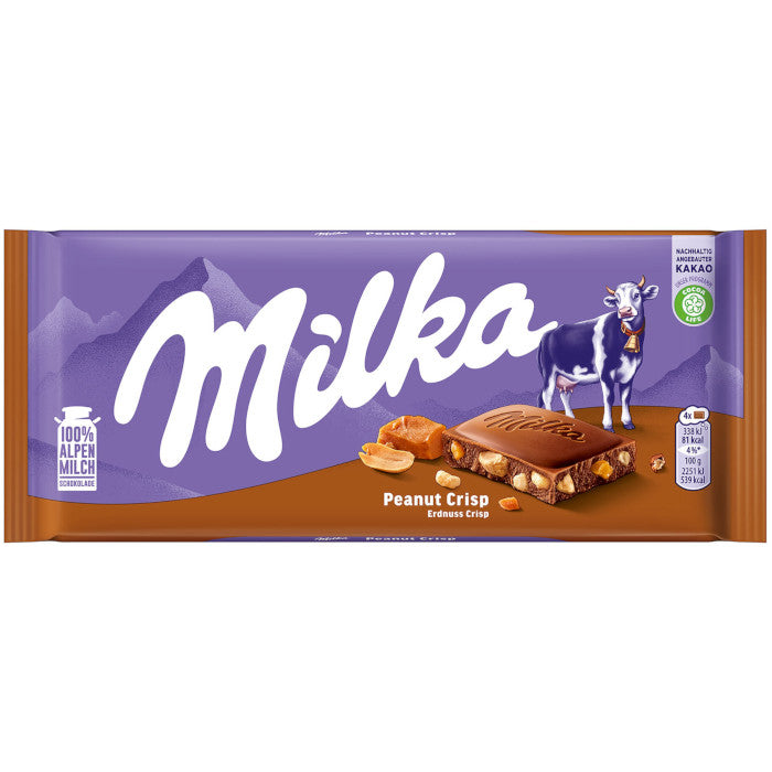 Milka Alpenmilch Schokolade Peanut Crisp 90g / 3.17 oz