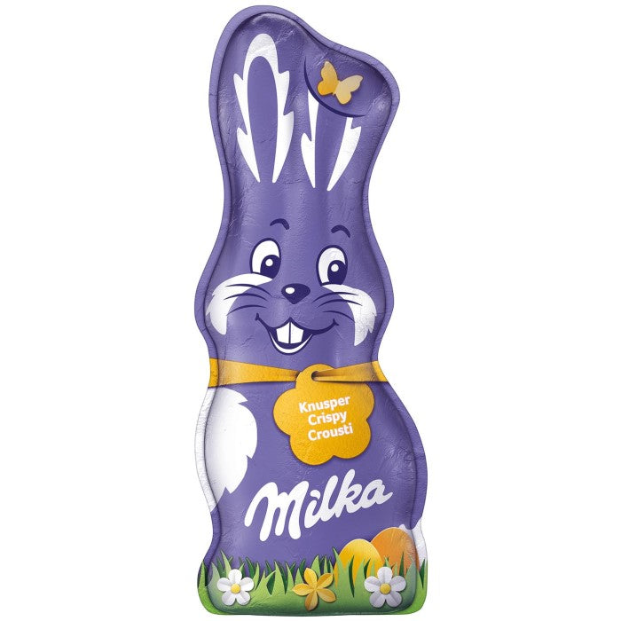 Milka Schmunzelhase Knusper Alpenmilch Schokoladen Osterhase 45g / 1.58 oz