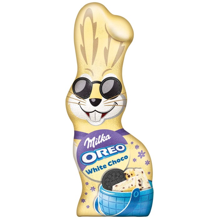 Milka Schmunzelhase Oreo White Choco Schokoladen Osterhase 100g / 3.52 oz