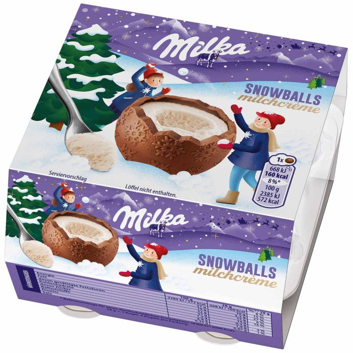 Milka Snow Balls Milchcrème 4 x 28g = 112g / 3.95 oz