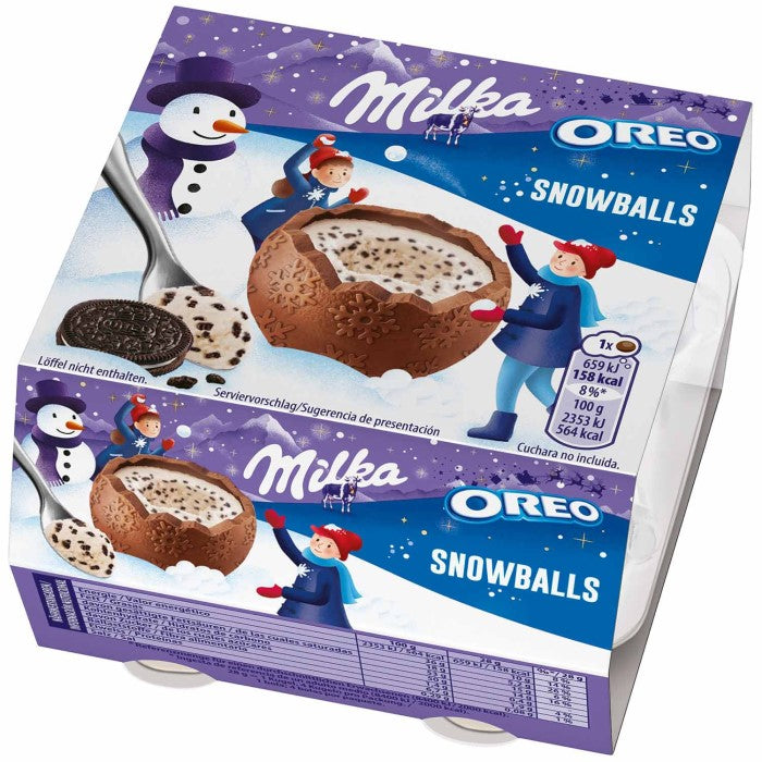 Milka Snow Balls Oreo 4 x 28g = 112g / 3.95 oz