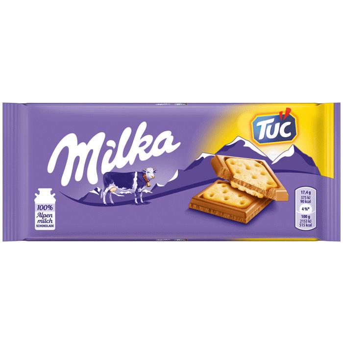 Milka TUC Cracker Alpenmilch Schokolade 87g / 3.06 oz