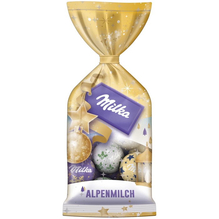 Milka Weihnachts-Kugeln Alpenmilch Design Edition 100g / 3.52 oz