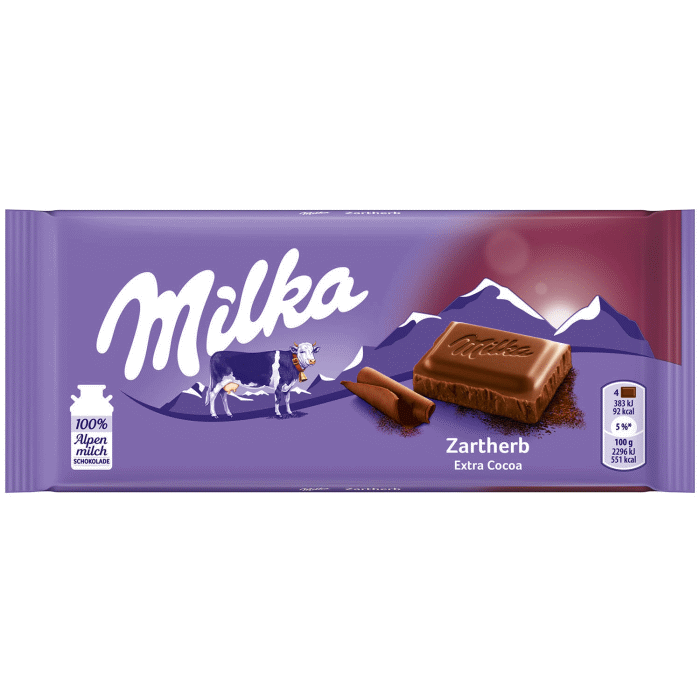 Milka Zartherb Dunkle Schokolade 100g / 3.53 oz