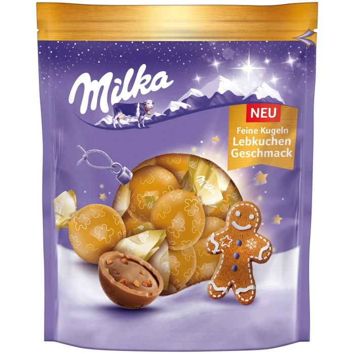 Milka Feine Schokoladen Kugeln Lebkuchen Geschmack 90g / 3.17 oz