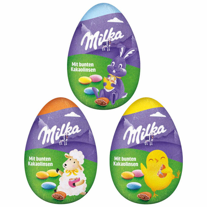 Milka Lustiges Osterei gefüllt mit Schokolinsen 50g / 1.76 oz