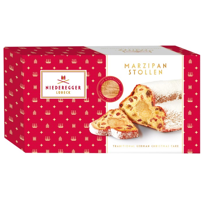 Niederegger Marzipan Stollen Weihnachtsgebäck 500g