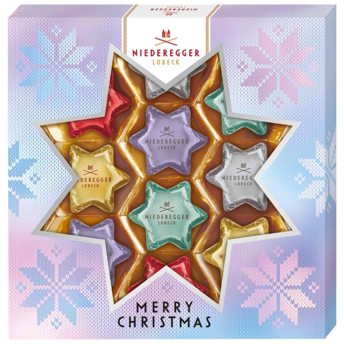 Niederegger Meister-Selektion Merry Christmas Sterne 125g