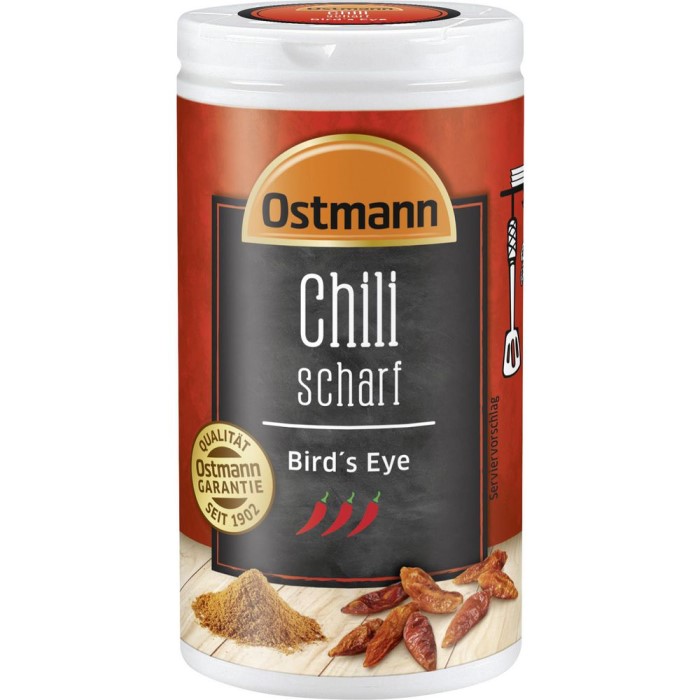 Ostmann Gewürz Chili scharf Bird´s Eye 35g Streudose