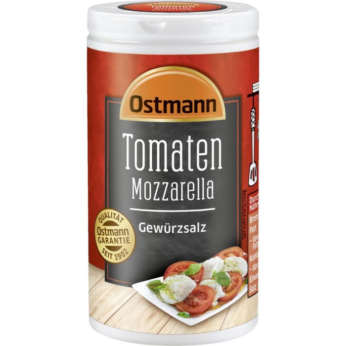 Ostmann Tomaten Mozzarella Gewürzsalz 60g Streudose