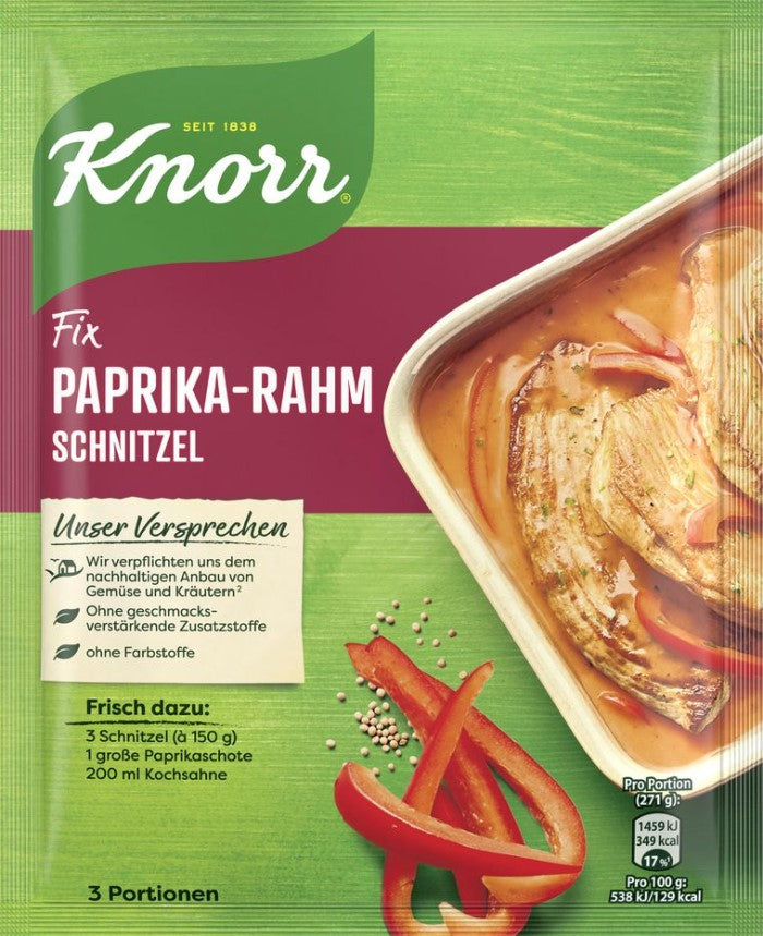 Knorr Fix für Paprika-Rahm Schnitzel 43g / 1.5oz