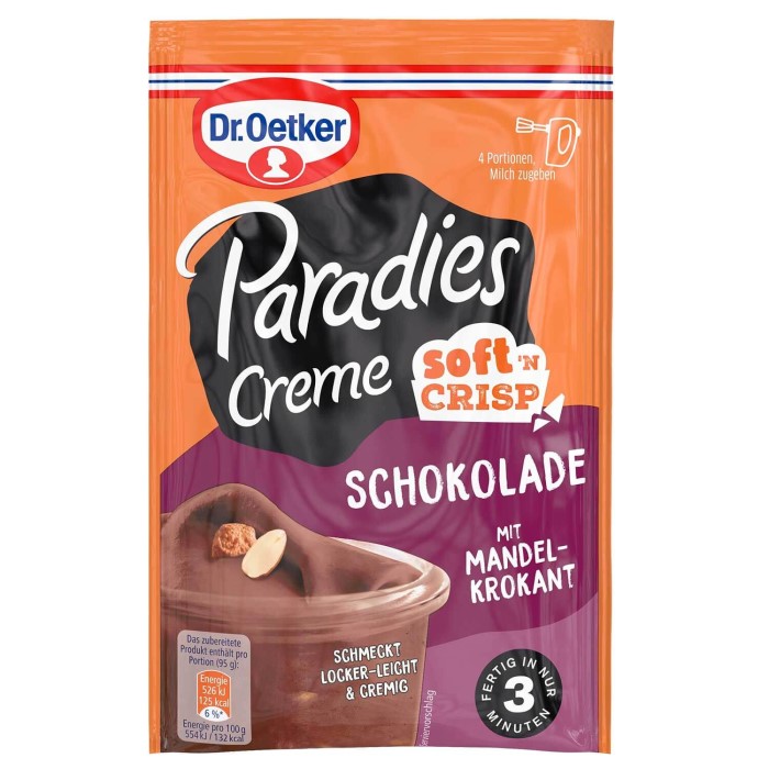 Dr. Oetker Paradies Creme Soft'n Crisp Schokolade mit Mandelkrokant 81g