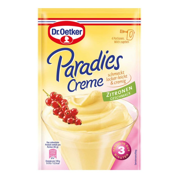Dr. Oetker Paradies Creme Zitronen Geschmack 72,5g