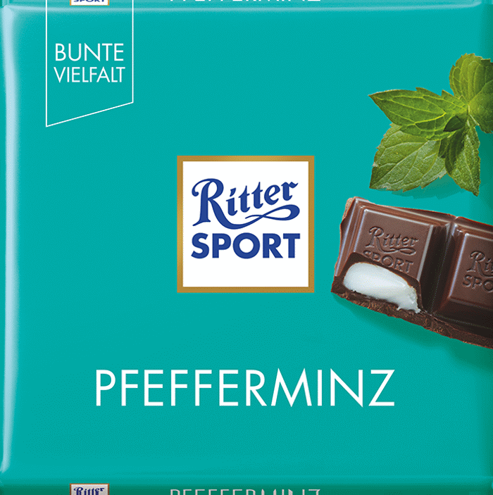 Ritter Sport Schokolade Pfefferminz 100g