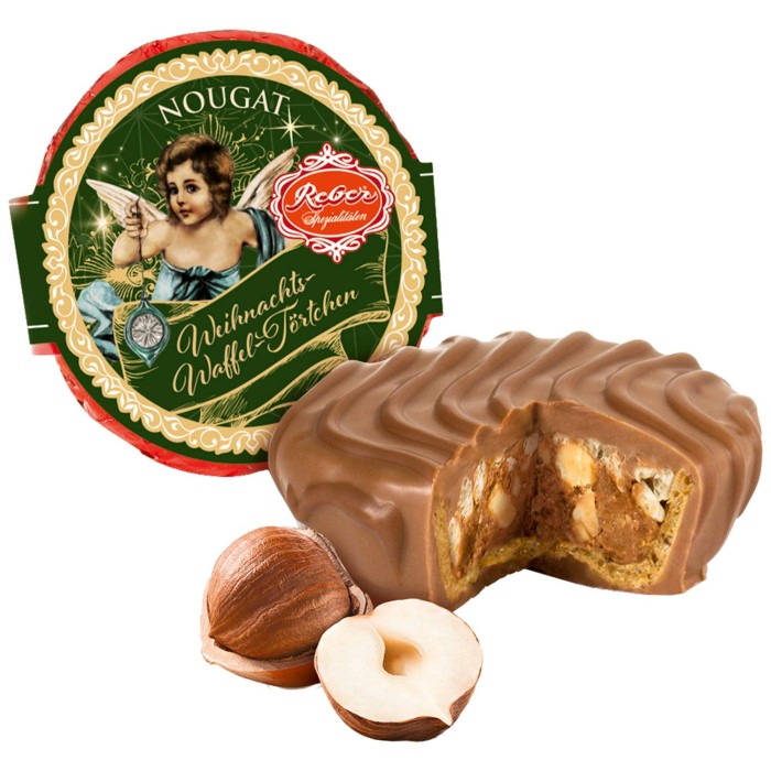 Reber Weihnachts-Waffeltörtchen Nougat 30g