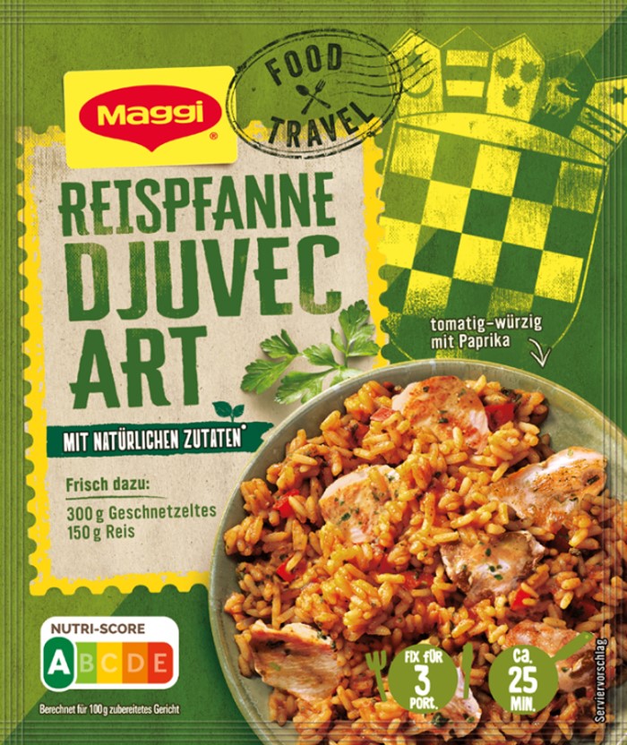 Maggi Fix Food Travel für Reispfanne Djuvec Art 31g / 1.09oz