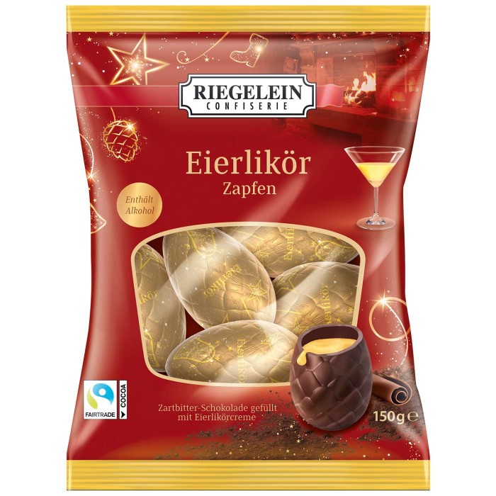 Riegelein Eierlikör-Zapfen Weihnachtspralinen 150g