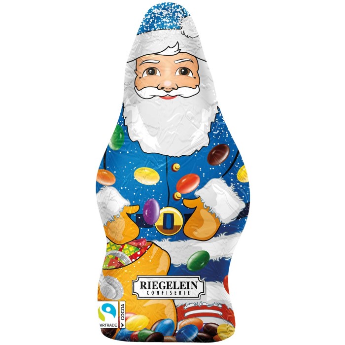 Riegelein Weihnachtsmann gefüllt mit Schokolinsen 100g / 3.52 oz