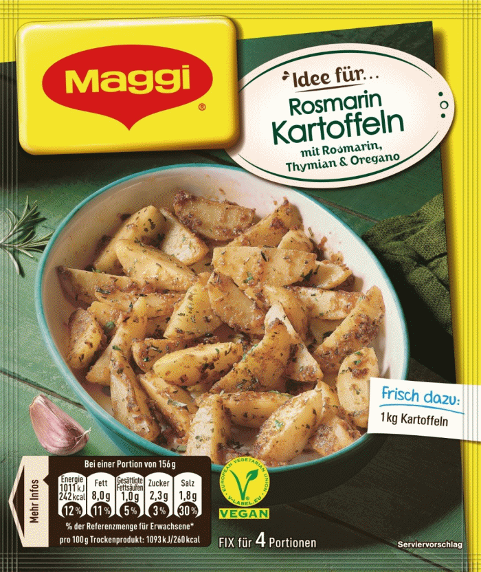 Maggi Fix für Rosmarin-Kartoffeln 28g
