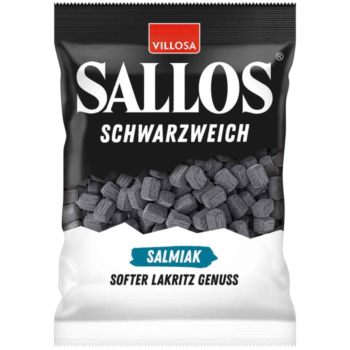 Sallos Schwarzweich Salmiak Lakritz Bonbons vegan 200g / 7.05 oz