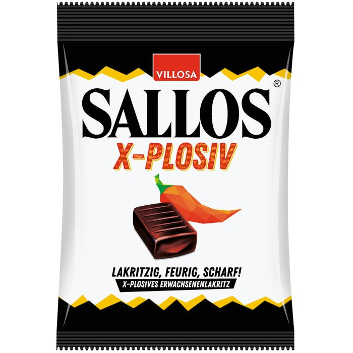 Sallos X-Plosiv Lakritz Bonbons mit Chiliextrakt 150g / 5.29 oz