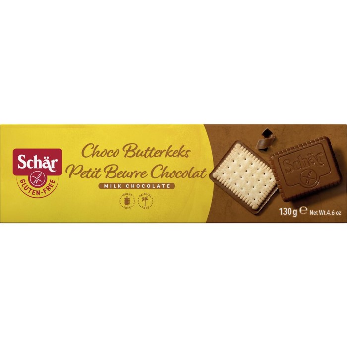 Schär Choco Butterkekse mit Schokolade Glutenfrei 130g / 4.6oz