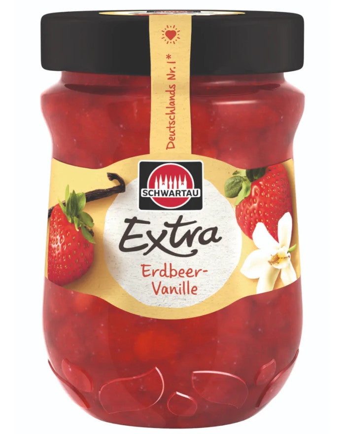 Schwartau Extra Fruchtaufstrich Erdbeer-Vanille 340g / 11.99 oz