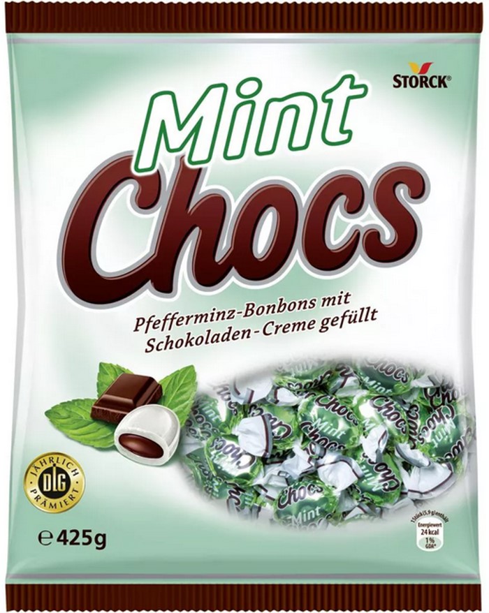 Storck Mint Chocs Pfefferminz Schokoladencreme Bonbons 425g