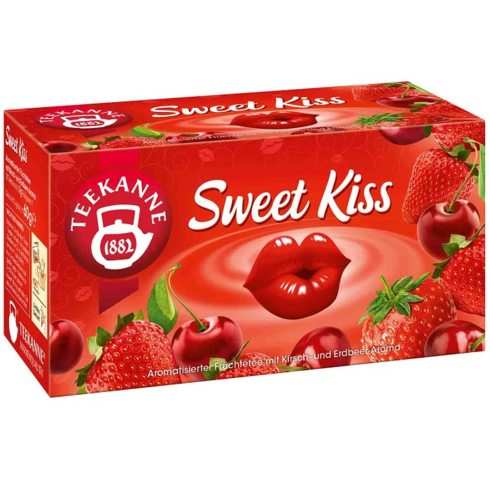Teekanne Sweet Kiss Früchtetee 20 Doppelkammerbeutel