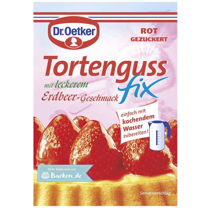 Dr. Oetker Instant Tortenguss Fix Erdbeer-Geschmack gezuckert