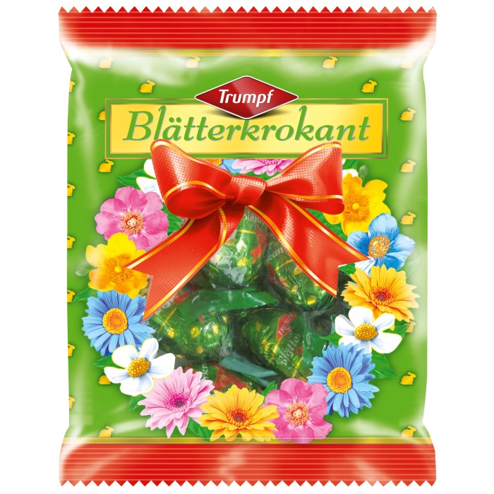 Trumpf Blätterkrokant Schokoladen Oster-Eier 150g / 5.29 oz