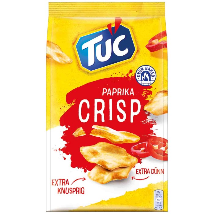 Tuc Crisp Ofen gebackene Cracker Paprika 100g