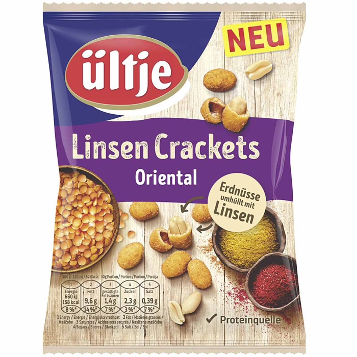 ültje Linsen Crackets Oriental Vegan 110g / 3.88oz
