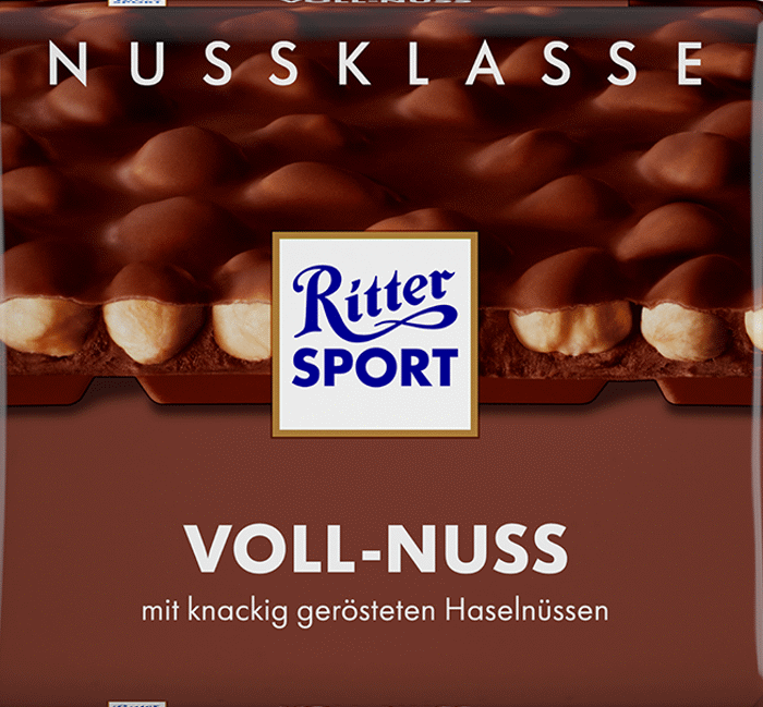 Ritter Sport Nussklasse Schokolade Voll-Nuss 100g