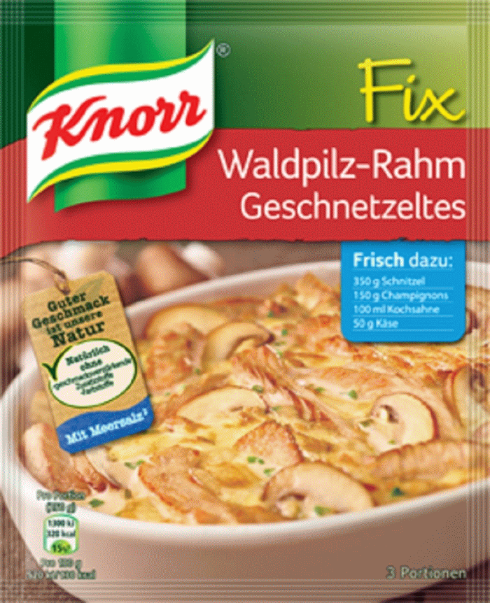 Knorr Fix für Waldpilz-Rahmgeschnetzeltes 40g