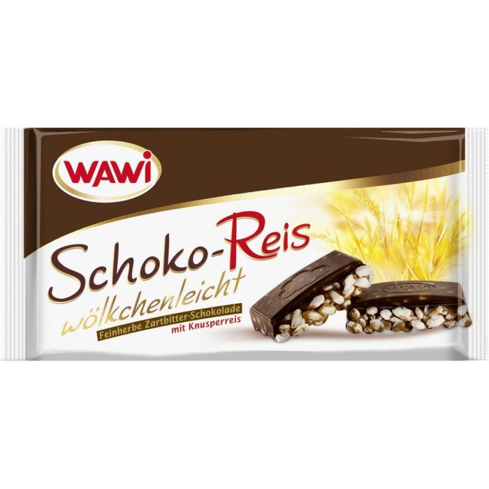 Wawi Schoko-Reis wölkchenleicht Puffreisschokolade Zartbitter 200g